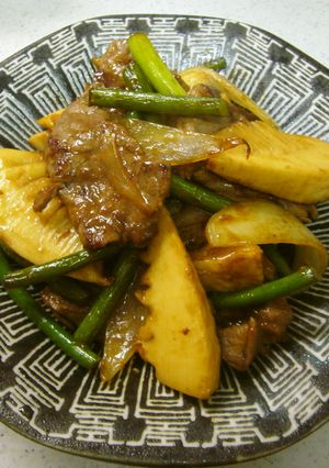 牛肉と筍とにんにくの芽のオイスター炒め-レシピのメイン写真