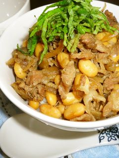 圧力鍋★大豆とごぼうがいっぱい豚しぐれ煮-レシピのメイン写真