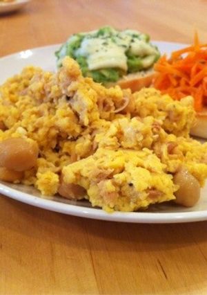 ツナそぼろで和風スクランブルエック♪-レシピのメイン写真