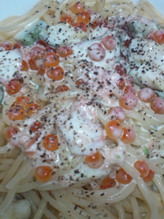 いくらとサーモンのクリームパスタ-レシピのメイン写真