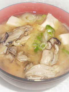 牡蠣の味噌汁-レシピのメイン写真