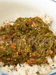 ひとりごはん*めかぶ納豆の青のり和え-レシピのメイン写真