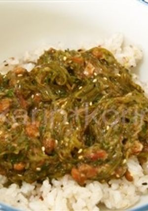 ひとりごはん＊めかぶ納豆の青のり和え-レシピのメイン写真