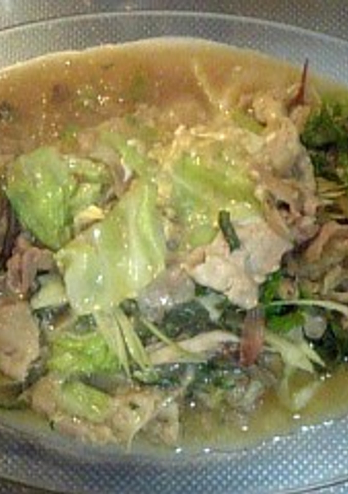 豚バラと野菜のとろろ炒め-レシピのメイン写真