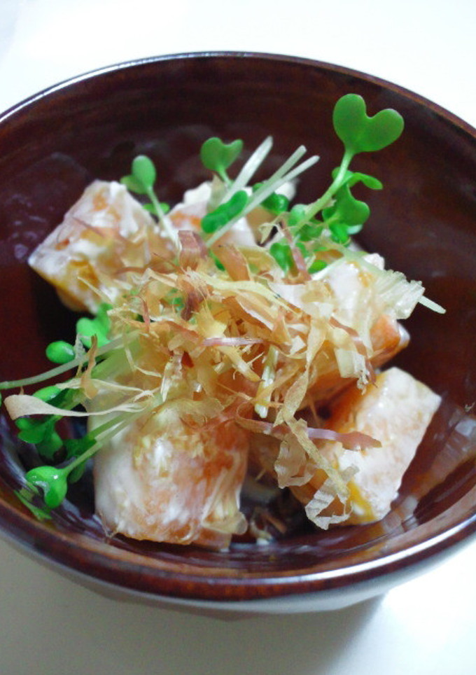 柿とクリームチーズのおかか和え-レシピのメイン写真