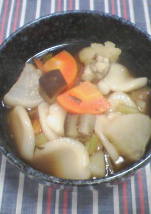 ドライトマトが隠し味の　すいとん-レシピのメイン写真