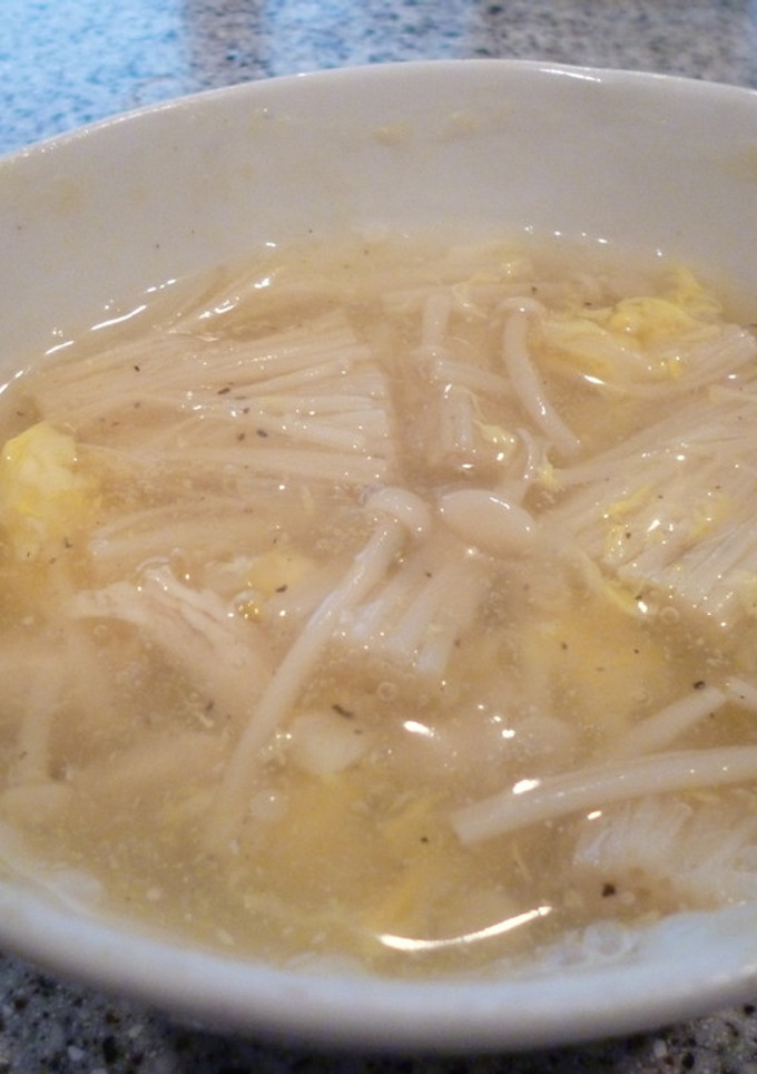 エノキ茸と鶏ささみのとろりんスープ-レシピのメイン写真