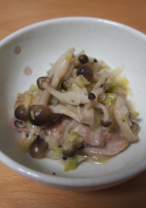 鶏としめじのネギ塩炒め-レシピのメイン写真