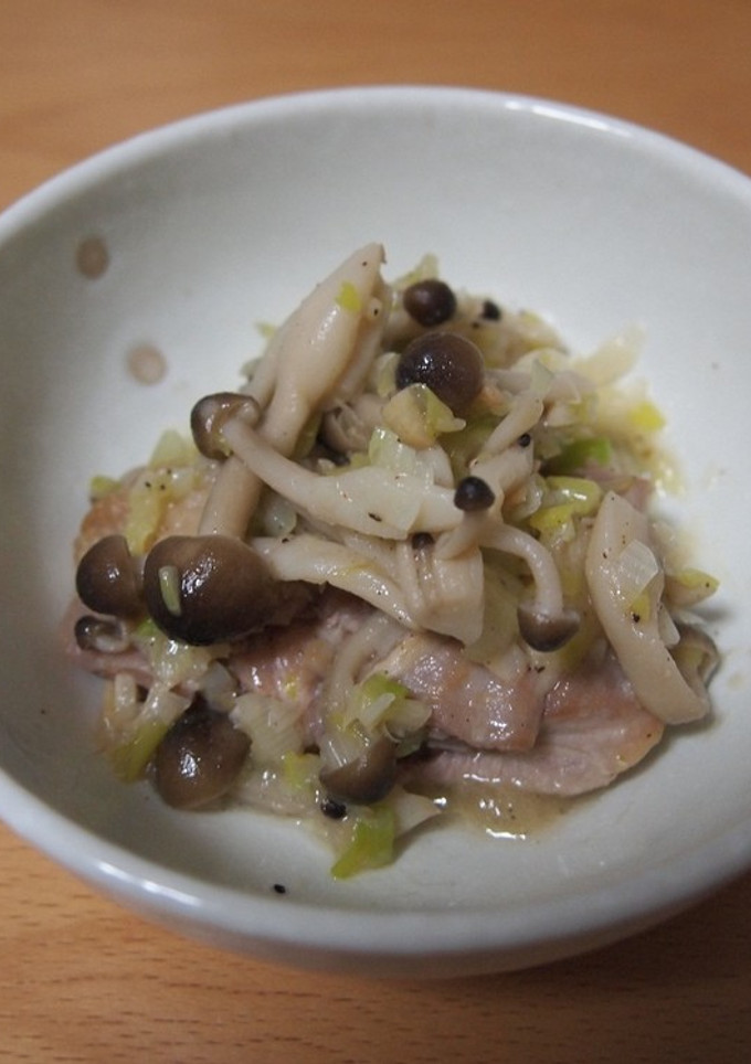 鶏としめじのネギ塩炒め-レシピのメイン写真