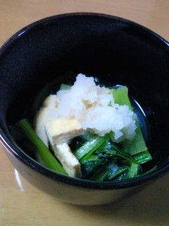 簡単☆小松菜とお揚げのみぞれ煮-レシピのメイン写真