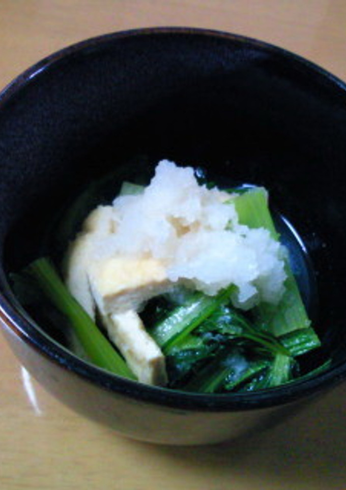 簡単☆小松菜とお揚げのみぞれ煮-レシピのメイン写真
