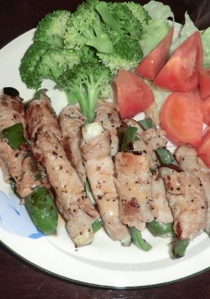 ★簡単★なすとピーマンの豚肉巻き-レシピのメイン写真