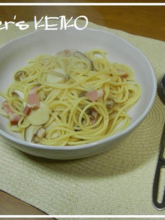 きのことベーコンのスパゲティ-レシピのメイン写真