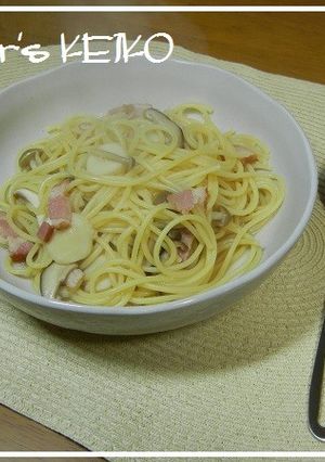 きのことベーコンのスパゲティ-レシピのメイン写真
