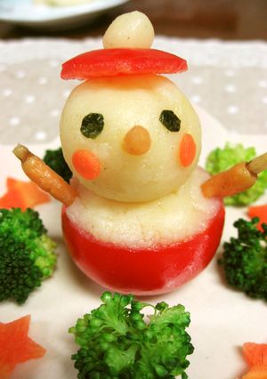 クリスマスに雪だるまサンタがやってきた～-レシピのメイン写真