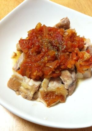 鶏肉のソテートマトソースかけ-レシピのメイン写真