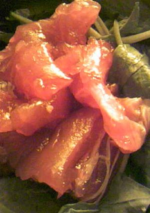 マグロとサラダほうれん草のめんつゆ和え-レシピのメイン写真