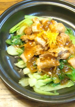 お手軽＊鶏モモ中華風＋チンゲン菜たっぷり-レシピのメイン写真