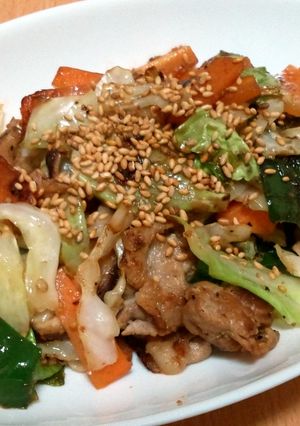 豚肉と野菜のにんにく醤油炒め-レシピのメイン写真