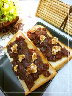 胡桃を乗せた塩あんトースト 生姜風味-レシピのメイン写真