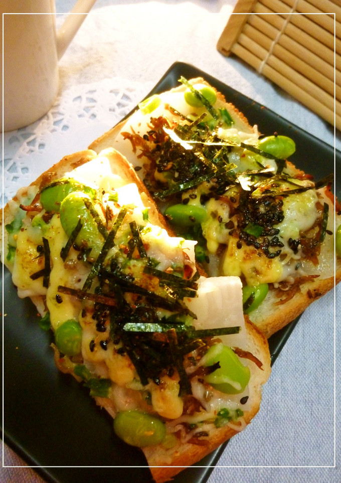 大根×枝豆×ちりめん山椒の和風トースト-レシピのメイン写真