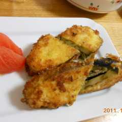 餃子の具の残りで。茄子バージョン。-レシピのメイン写真