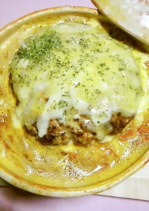 笑っちゃう？巨大豆腐ハンバーグトマト鍋！-レシピのメイン写真