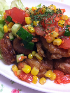 鶏肉の甘酢野菜がけ♪-レシピのメイン写真