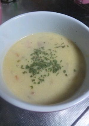 葱とにんじんの豆乳スープ-レシピのメイン写真
