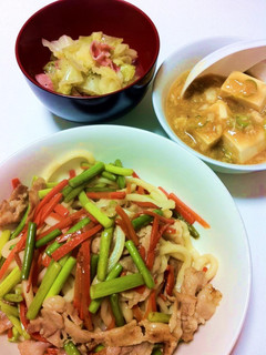 にんにくの芽と豚バラで塩焼うどん-レシピのメイン写真