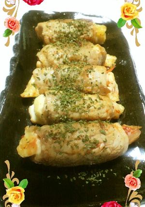漬け物とキムチとチーズの豚肉巻き-レシピのメイン写真