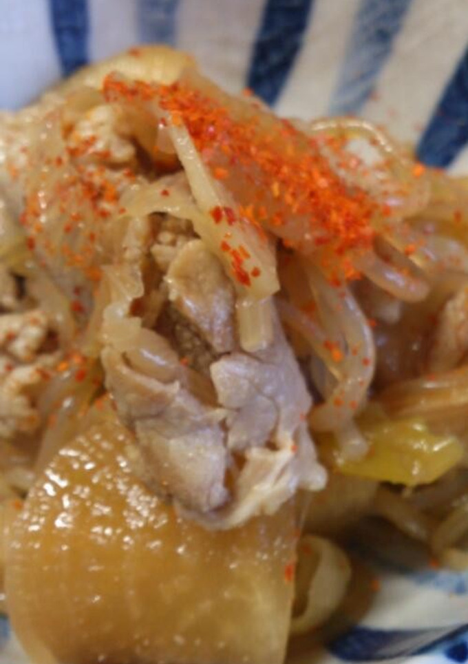 豚と大根とこんにゃくの炒め煮-レシピのメイン写真