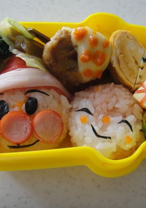 12月はアンパンマンサンタ★キャラ弁-レシピのメイン写真