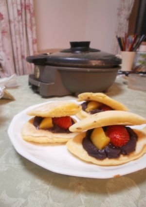 こどもの日にオシャレ♡フルーツどらやき-レシピのメイン写真