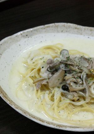 魚介ときのこのクリームパスタ-レシピのメイン写真