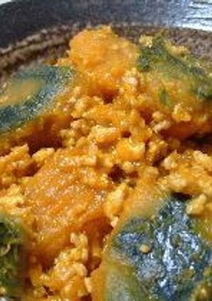 カボチャの鶏そぼろ煮-レシピのメイン写真