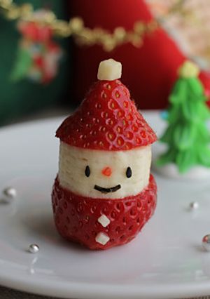 クリスマスに♪イチゴとバナナのサンタさん-レシピのメイン写真