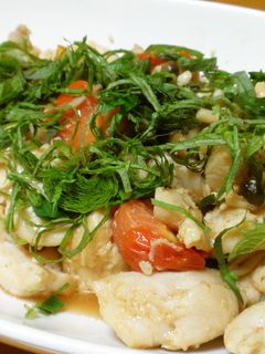 ささみの塩麹漬けときのことトマトの炒め物-レシピのメイン写真