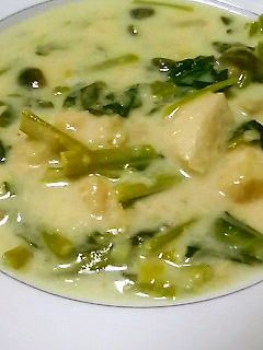 *鶏肉と小松菜のミルクスープ*-レシピのメイン写真