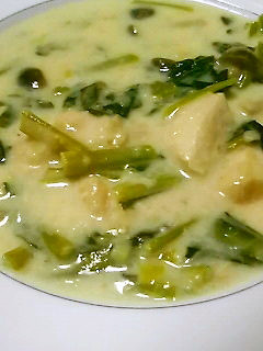 *鶏肉と小松菜のミルクスープ*-レシピのメイン写真