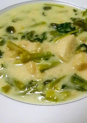 ＊鶏肉と小松菜のミルクスープ＊-レシピのメイン写真