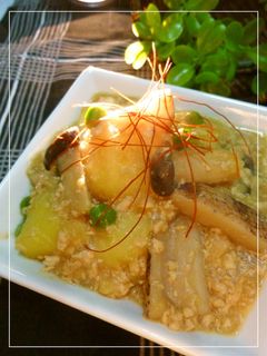 じゃが芋と蓮根の鶏そぼろ煮-レシピのメイン写真