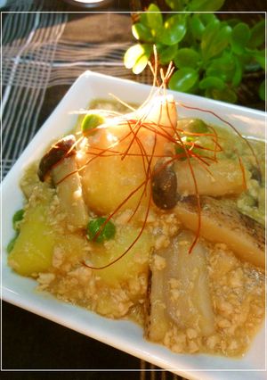 じゃが芋と蓮根の鶏そぼろ煮-レシピのメイン写真