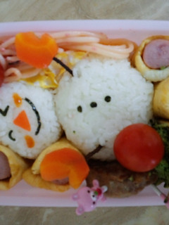 雪だるまのキャラ弁(*≧m≦*)〜♥-レシピのメイン写真