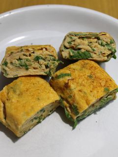 弁当に!セロリの葉deイタリアンな卵焼き-レシピのメイン写真