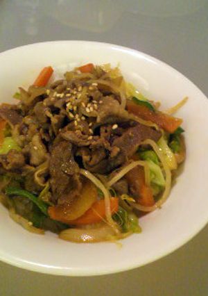 豚肉でプルコギ☆テジプルコギ丼-レシピのメイン写真