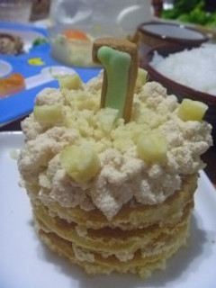 豆腐のクリームで★1歳のお誕生日ケーキ-レシピのメイン写真