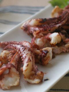 塩麹漬のいかげそバター焼き-レシピのメイン写真