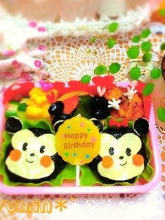 簡単にミッキーミニー♬キャラ弁-レシピのメイン写真