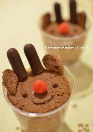 簡単クリスマス☆トナカイのチョコケーキ♪-レシピのメイン写真